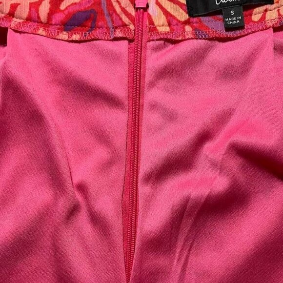 Lulus Flower Fun Red Multi-Floral Print Palazzo Pants Size S EUC - Picture 5 of 12